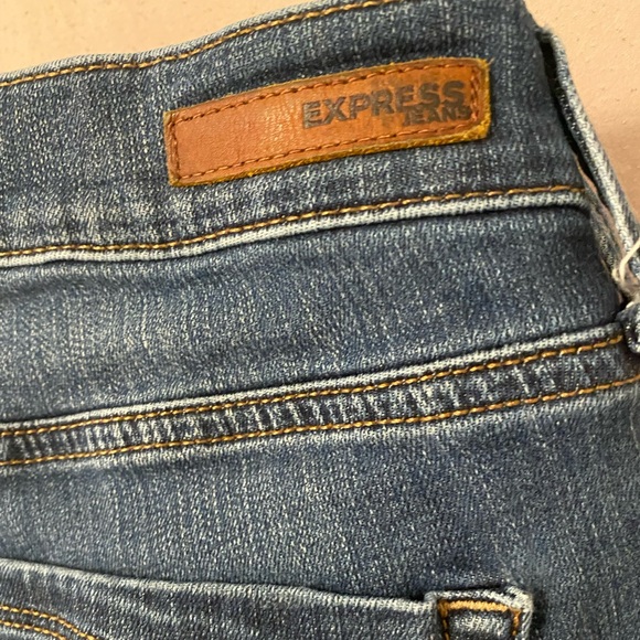 Express Denim Jeans size 6s Legging mid rise - Picture 3 of 7